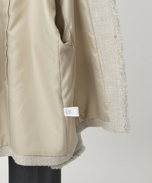 green label relaxing / グリーンレーベル リラクシング ノーカラージャケット | ミックスツイードライク ポケット ノーカラー ジャケット | 詳細13