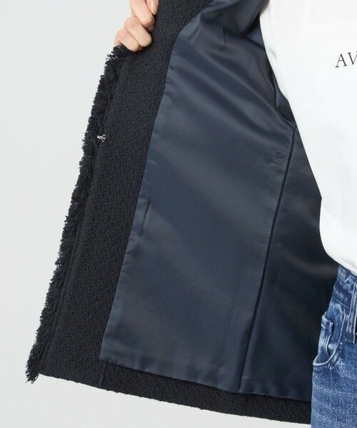 green label relaxing / グリーンレーベル リラクシング ノーカラージャケット | ミックスツイードライク ポケット ノーカラー ジャケット | 詳細18