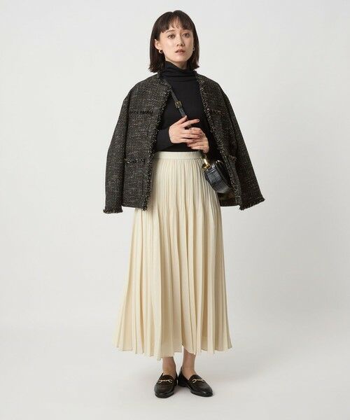 green label relaxing / グリーンレーベル リラクシング ノーカラージャケット | ミックスツイードライク ポケット ノーカラー ジャケット | 詳細25