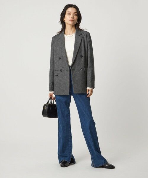 green label relaxing / グリーンレーベル リラクシング テーラードジャケット | ホームスパン ダブル ジャケット ストレッチ | 詳細5