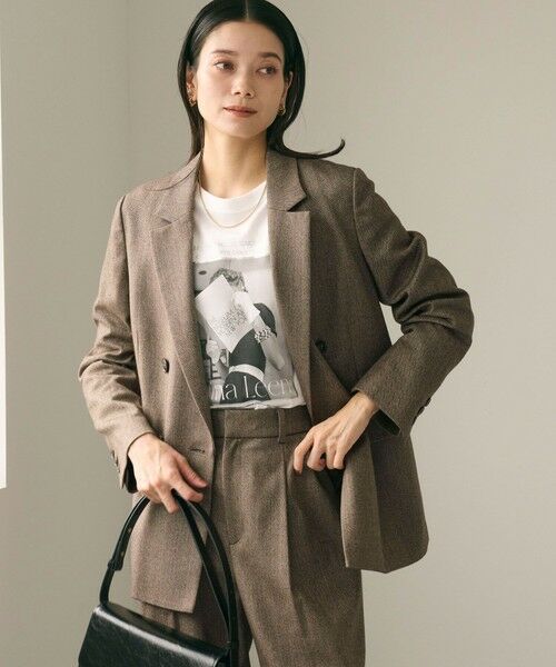 green label relaxing / グリーンレーベル リラクシング テーラードジャケット | ホームスパン ダブル ジャケット ストレッチ | 詳細8