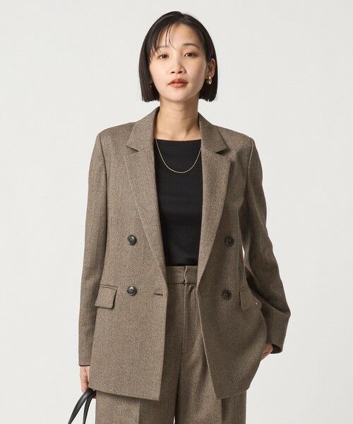 green label relaxing / グリーンレーベル リラクシング テーラードジャケット | ホームスパン ダブル ジャケット ストレッチ | 詳細24