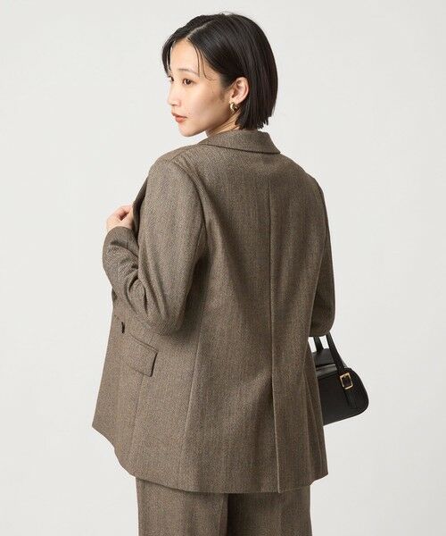 green label relaxing / グリーンレーベル リラクシング テーラードジャケット | ホームスパン ダブル ジャケット ストレッチ | 詳細27