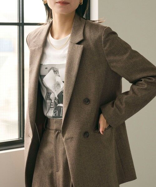 green label relaxing / グリーンレーベル リラクシング テーラードジャケット | ホームスパン ダブル ジャケット ストレッチ | 詳細11