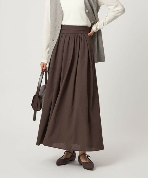 green label relaxing / グリーンレーベル リラクシング ロング・マキシ丈スカート | エアリー ギャザー スカート 2 | 詳細10