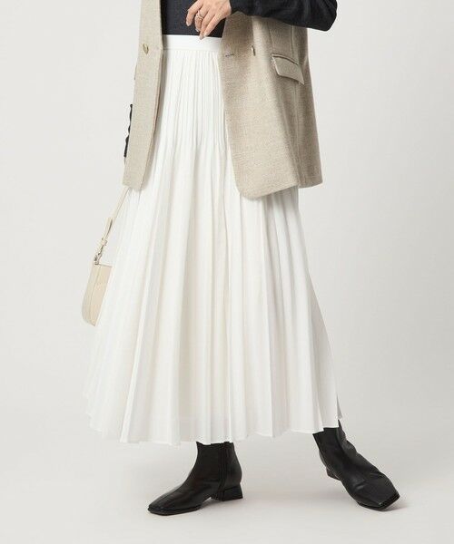 green label relaxing / グリーンレーベル リラクシング ロング・マキシ丈スカート | シアー プリーツ スカート | 詳細7