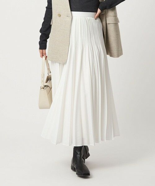 green label relaxing / グリーンレーベル リラクシング ロング・マキシ丈スカート | シアー プリーツ スカート | 詳細8