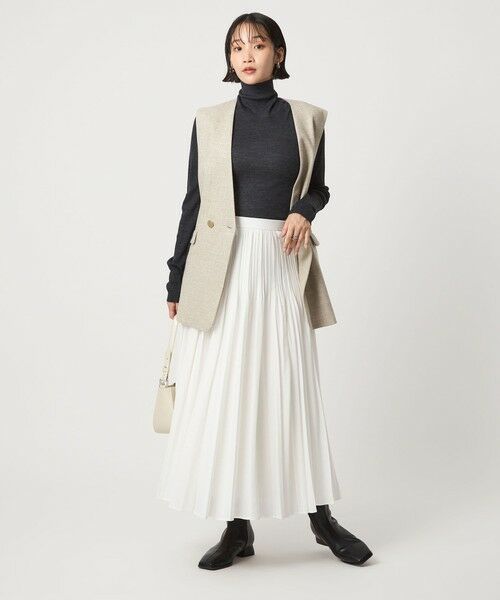 green label relaxing / グリーンレーベル リラクシング ロング・マキシ丈スカート | シアー プリーツ スカート | 詳細11