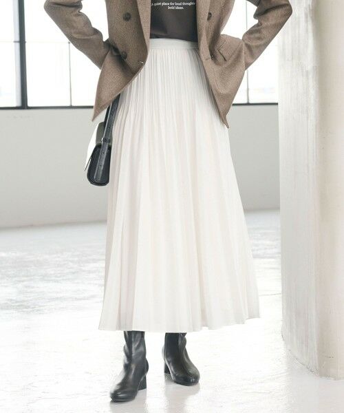 green label relaxing / グリーンレーベル リラクシング ロング・マキシ丈スカート | シアー プリーツ スカート | 詳細1