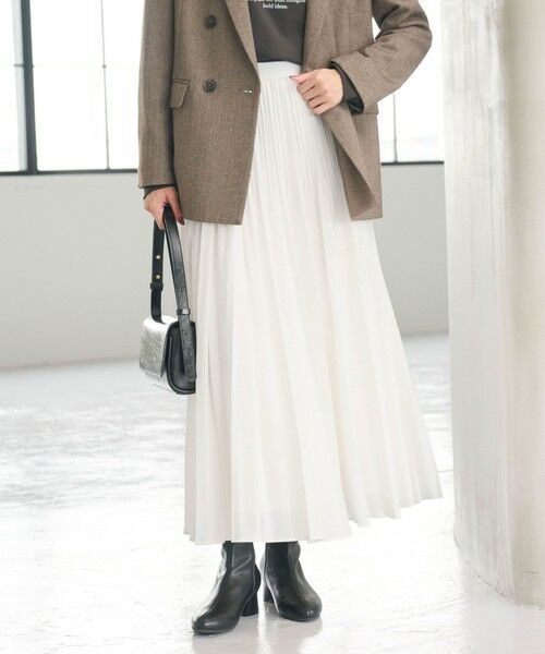 green label relaxing / グリーンレーベル リラクシング ロング・マキシ丈スカート | シアー プリーツ スカート | 詳細2