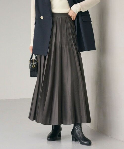 green label relaxing / グリーンレーベル リラクシング ロング・マキシ丈スカート | シアー プリーツ スカート | 詳細14