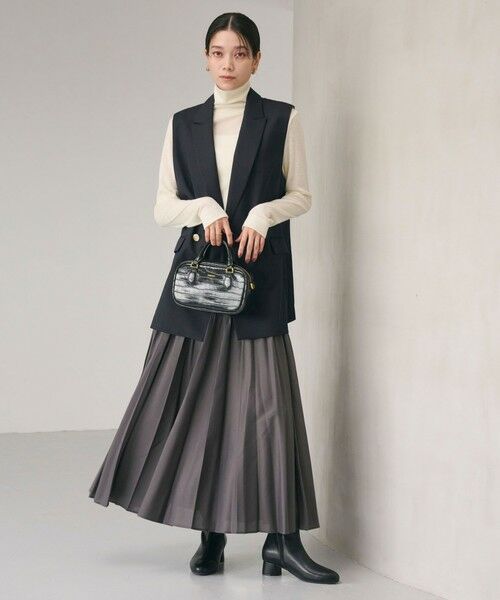 green label relaxing / グリーンレーベル リラクシング ロング・マキシ丈スカート | シアー プリーツ スカート | 詳細15