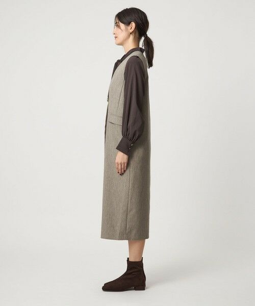 green label relaxing / グリーンレーベル リラクシング ロング・マキシ丈ワンピース | ［size SHORTあり］ウールライク ジャンパースカート | 詳細5
