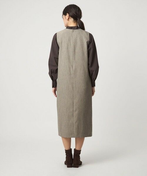 green label relaxing / グリーンレーベル リラクシング ロング・マキシ丈ワンピース | ［size SHORTあり］ウールライク ジャンパースカート | 詳細6
