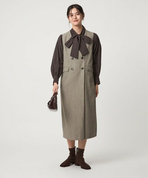 green label relaxing / グリーンレーベル リラクシング ロング・マキシ丈ワンピース | ［size SHORTあり］ウールライク ジャンパースカート | 詳細2