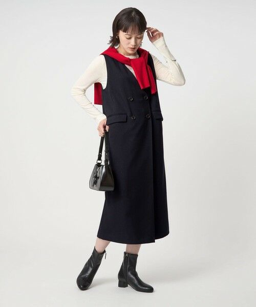 green label relaxing / グリーンレーベル リラクシング ロング・マキシ丈ワンピース | ［size SHORTあり］ウールライク ジャンパースカート | 詳細16