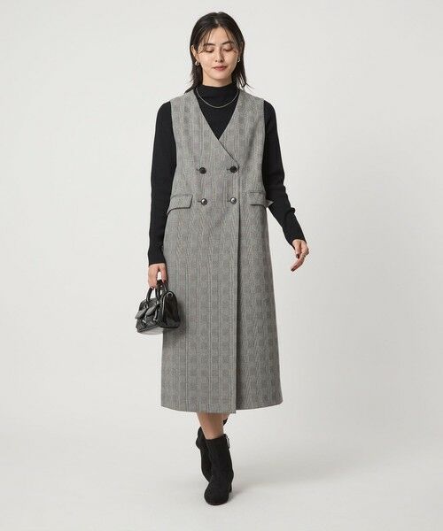 green label relaxing / グリーンレーベル リラクシング ロング・マキシ丈ワンピース | ［size SHORTあり］ウールライク ジャンパースカート | 詳細23