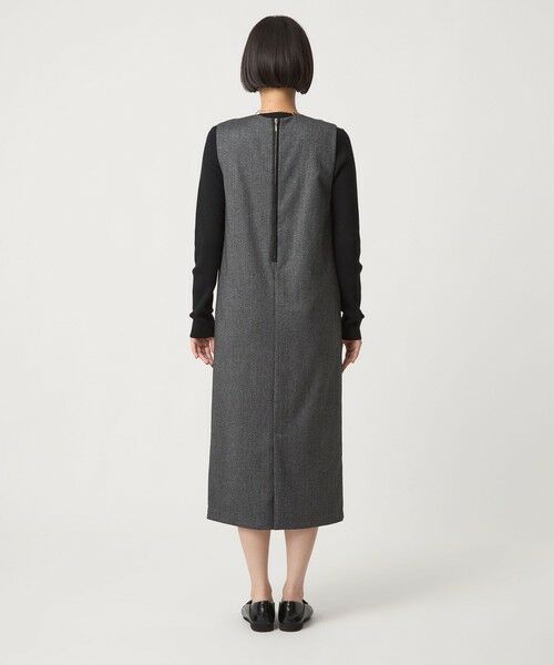 green label relaxing / グリーンレーベル リラクシング ロング・マキシ丈ワンピース | ホームスパン ジャンパースカート ストレッチ | 詳細6