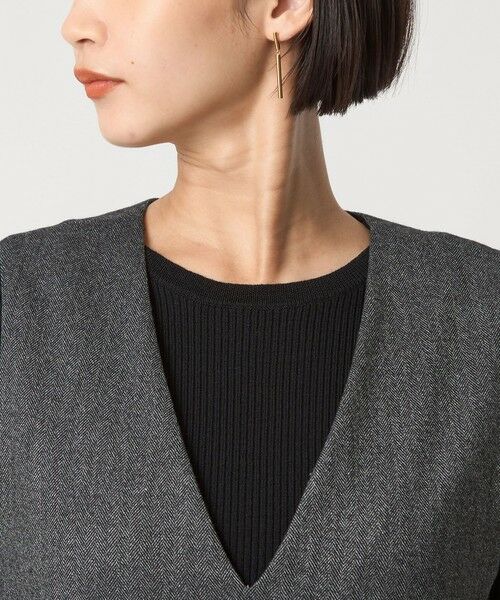 green label relaxing / グリーンレーベル リラクシング ロング・マキシ丈ワンピース | ホームスパン ジャンパースカート ストレッチ | 詳細7