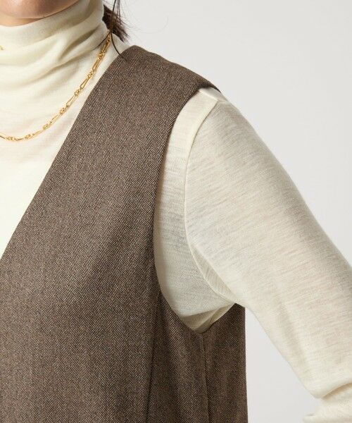 green label relaxing / グリーンレーベル リラクシング ロング・マキシ丈ワンピース | ホームスパン ジャンパースカート ストレッチ | 詳細28