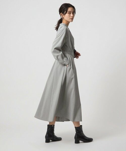 green label relaxing / グリーンレーベル リラクシング ロング・マキシ丈ワンピース | ウエスト ベルト ロングスリーブ ワンピース マシンウォッシャブル | 詳細2