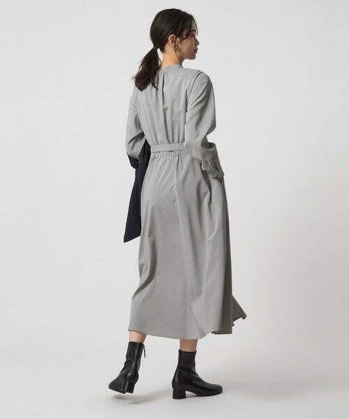 green label relaxing / グリーンレーベル リラクシング ロング・マキシ丈ワンピース | ウエスト ベルト ロングスリーブ ワンピース マシンウォッシャブル | 詳細3