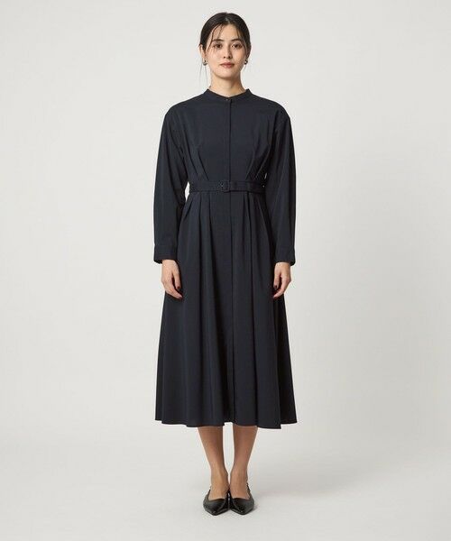 green label relaxing / グリーンレーベル リラクシング ロング・マキシ丈ワンピース | ウエスト ベルト ロングスリーブ ワンピース マシンウォッシャブル | 詳細28