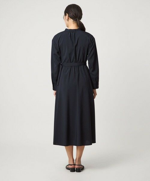 green label relaxing / グリーンレーベル リラクシング ロング・マキシ丈ワンピース | ウエスト ベルト ロングスリーブ ワンピース マシンウォッシャブル | 詳細30