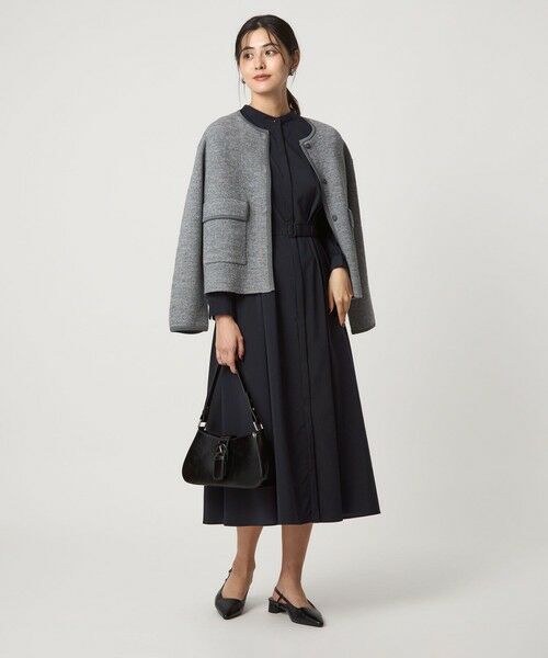 green label relaxing / グリーンレーベル リラクシング ロング・マキシ丈ワンピース | ウエスト ベルト ロングスリーブ ワンピース マシンウォッシャブル | 詳細24