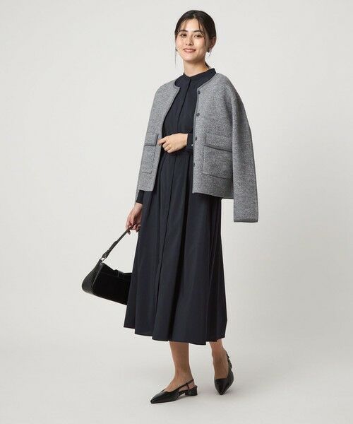 green label relaxing / グリーンレーベル リラクシング ロング・マキシ丈ワンピース | ウエスト ベルト ロングスリーブ ワンピース マシンウォッシャブル | 詳細25