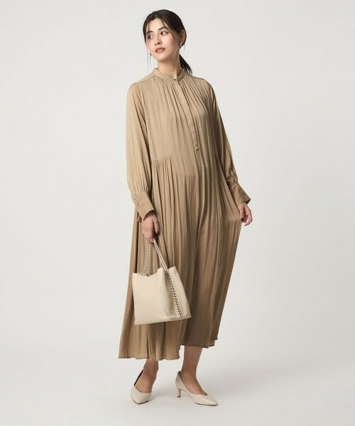 green label relaxing / グリーンレーベル リラクシング ドレス | キリカエ ギャザー ワンピース 3 | 詳細1