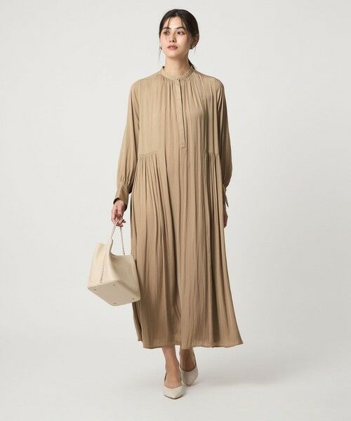 green label relaxing / グリーンレーベル リラクシング ドレス | キリカエ ギャザー ワンピース 3 | 詳細3