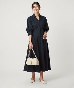 green label relaxing / グリーンレーベル リラクシング ロング・マキシ丈ワンピース | シャツ襟 フィット＆フレア タックスリーブ ワンピース