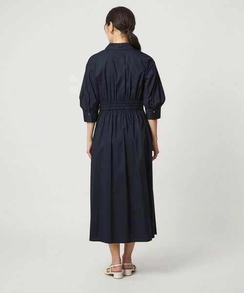 green label relaxing / グリーンレーベル リラクシング ロング・マキシ丈ワンピース | シャツ襟 フィット&フレア タックスリーブ ワンピース | 詳細16
