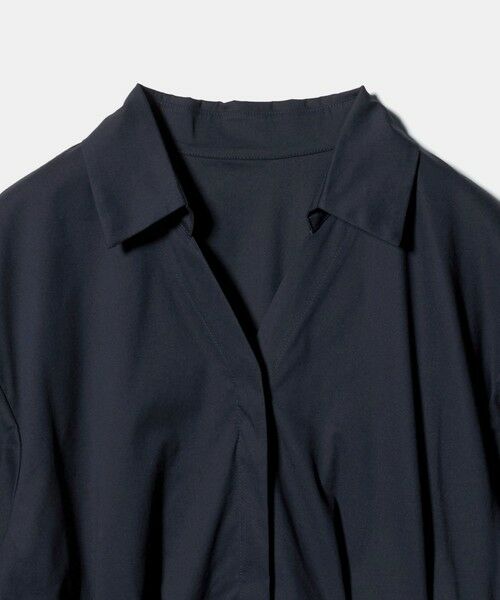 green label relaxing / グリーンレーベル リラクシング ロング・マキシ丈ワンピース | シャツ襟 フィット&フレア タックスリーブ ワンピース | 詳細19