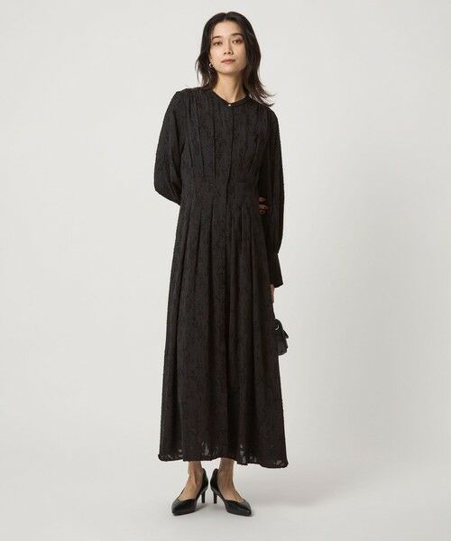 green label relaxing / グリーンレーベル リラクシング ロング・マキシ丈ワンピース | ジャカード ウエスト タック ワンピース 2 | 詳細2