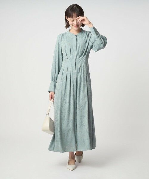 green label relaxing / グリーンレーベル リラクシング ロング・マキシ丈ワンピース | ジャカード ウエスト タック ワンピース 2 | 詳細6
