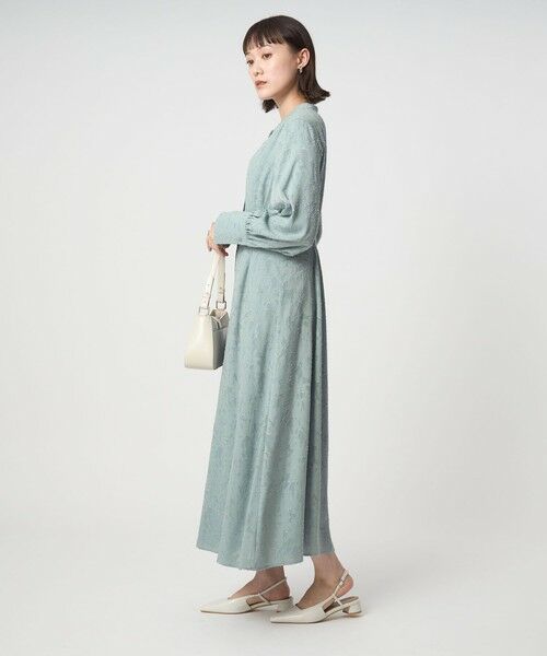 green label relaxing / グリーンレーベル リラクシング ロング・マキシ丈ワンピース | ジャカード ウエスト タック ワンピース 2 | 詳細7