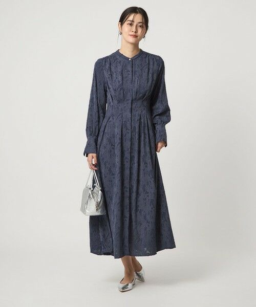 green label relaxing / グリーンレーベル リラクシング ロング・マキシ丈ワンピース | ジャカード ウエスト タック ワンピース 2 | 詳細19