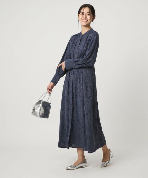 green label relaxing / グリーンレーベル リラクシング ロング・マキシ丈ワンピース | ジャカード ウエスト タック ワンピース 2 | 詳細20