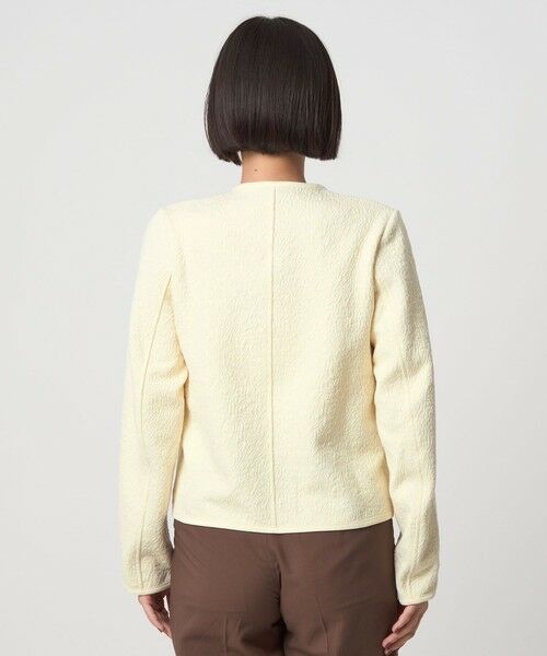 green label relaxing / グリーンレーベル リラクシング カーディガン・ボレロ | ブリスタージャカード ノーカラー カットソー カーディガン | 詳細7