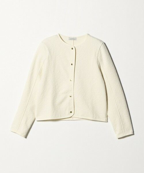 green label relaxing / グリーンレーベル リラクシング カーディガン・ボレロ | ブリスタージャカード ノーカラー カットソー カーディガン | 詳細8