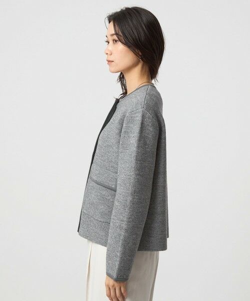 green label relaxing / グリーンレーベル リラクシング カーディガン・ボレロ | パイピング ノーカラー ニット カーディガン -ウォッシャブル- | 詳細10