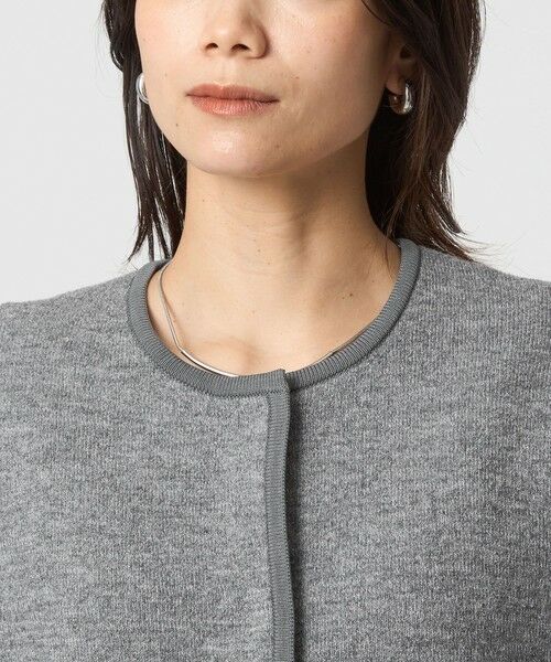 green label relaxing / グリーンレーベル リラクシング カーディガン・ボレロ | パイピング ノーカラー ニット カーディガン -ウォッシャブル- | 詳細12
