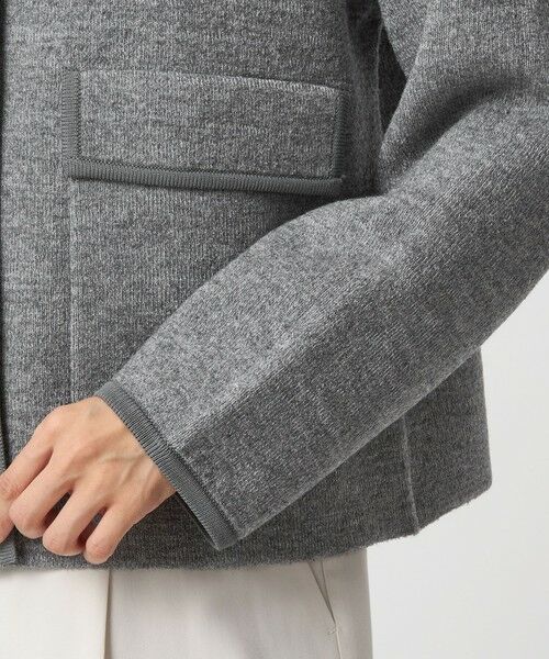green label relaxing / グリーンレーベル リラクシング カーディガン・ボレロ | パイピング ノーカラー ニット カーディガン -ウォッシャブル- | 詳細13