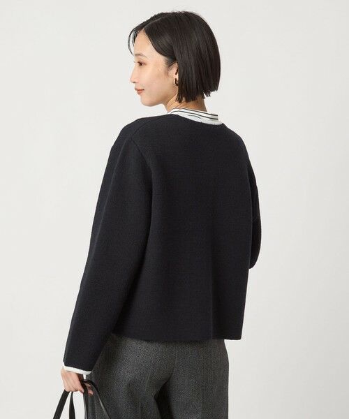 green label relaxing / グリーンレーベル リラクシング カーディガン・ボレロ | パイピング ノーカラー ニット カーディガン -ウォッシャブル- | 詳細21