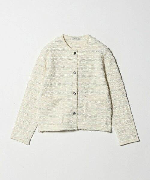 green label relaxing / グリーンレーベル リラクシング カーディガン・ボレロ | ミックスツイードライク ノーカラー ニット カーディガン | 詳細5