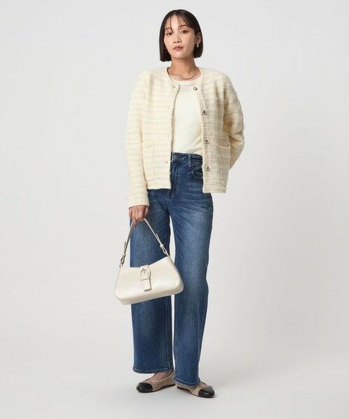 green label relaxing / グリーンレーベル リラクシング カーディガン・ボレロ | ミックスツイードライク ノーカラー ニット カーディガン | 詳細2