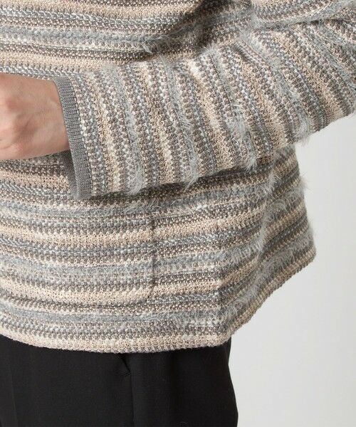 green label relaxing / グリーンレーベル リラクシング カーディガン・ボレロ | ミックスツイードライク ノーカラー ニット カーディガン | 詳細21