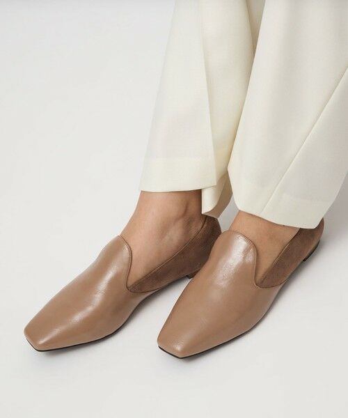 green label relaxing/グリーンレーベル リラクシング スクエアオペラ フラットシューズ 撥水 BEIGE 23.5cm green label relaxing/グリーンレーベル リラクシング スクエアオペラ フラットシューズ 撥水 BEIGE 23.5cm